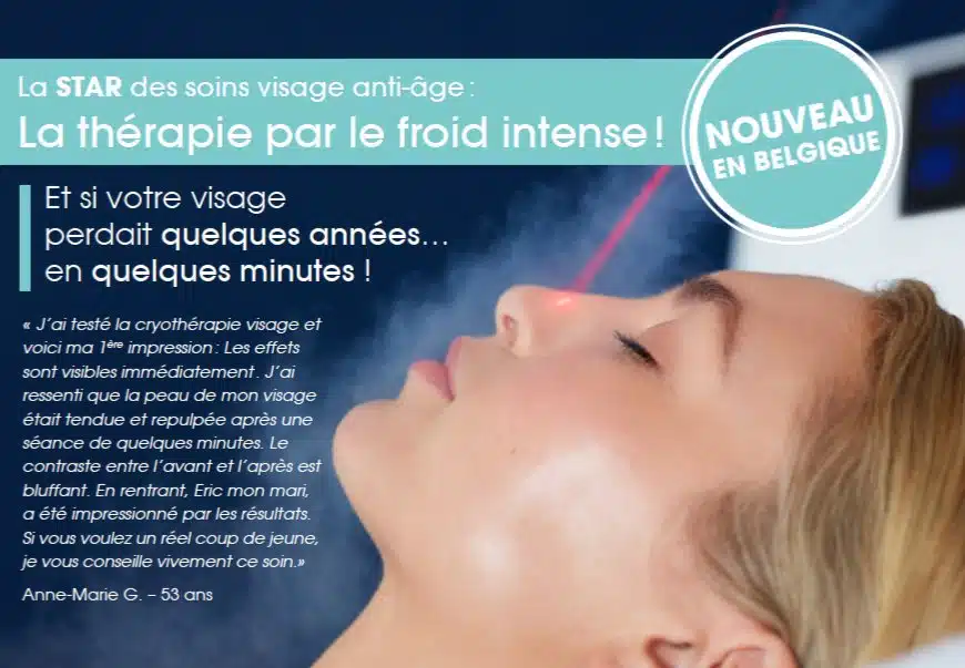 Cryothérapie Visage chez Aloes Gerpinnes